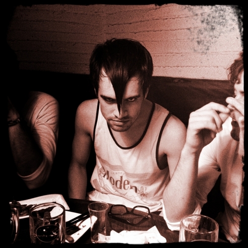  Brendon at 晚餐 in Japan. #misfits