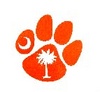 Clemson Paw in a Palm Tree