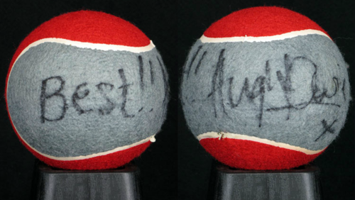 Hugh Laurie Signed Jumbo Tennis Ball