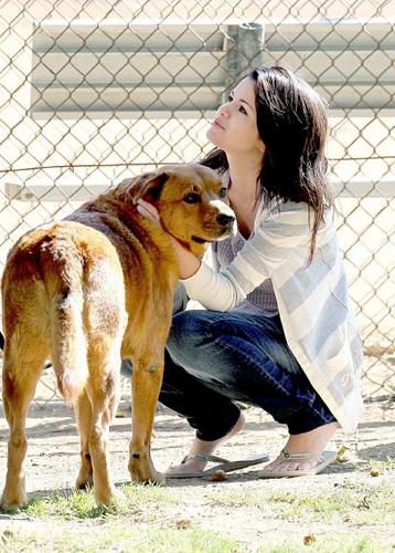 Selena and her dog