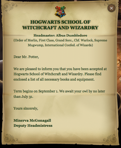 Dear Mr. Potter