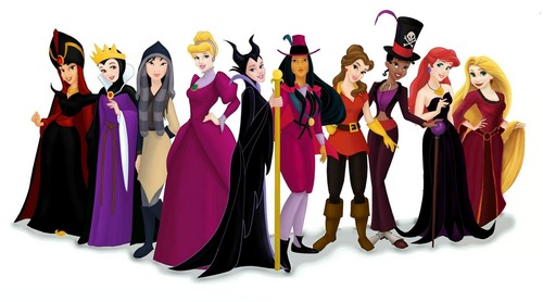 Disney Princesses as Disney Villains