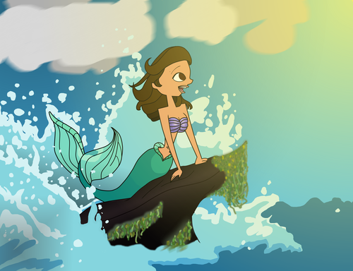 Kelsey as The Little Mermaid COLORED!
