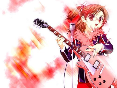  Аниме Girl гитара