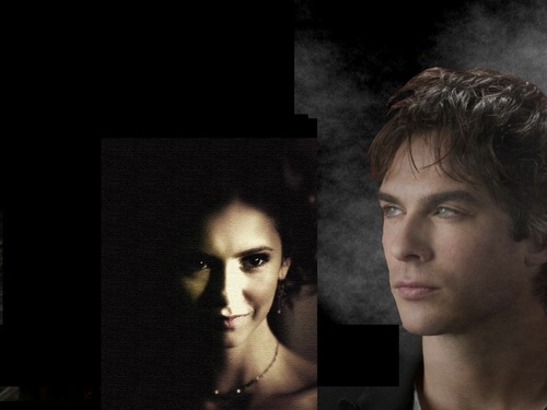  Damon and Katherine fondo de pantalla
