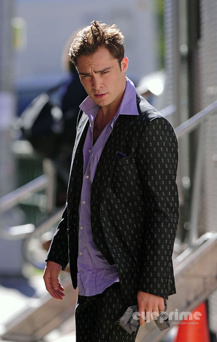  Ed Westwick on the Set of Gossip Girl in NY, Aug 30