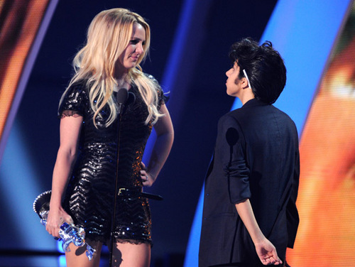  Lady GaGa Presents Britney Spears with MTV Award