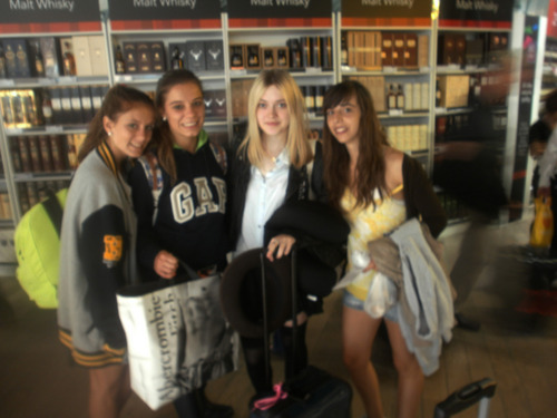 With Fans At Heathrow Airport