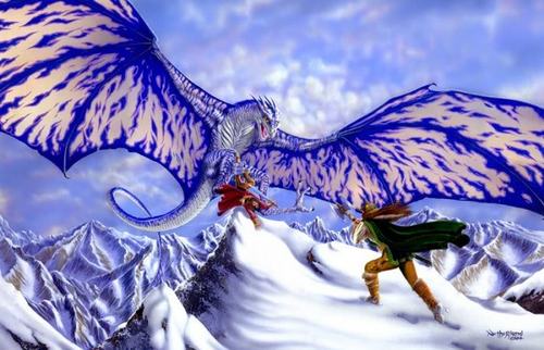  Battling Giant Ice Dragon