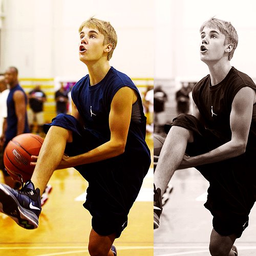  Justin plays basketball:)
