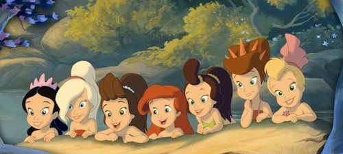 Little Ariel and her sisters 
