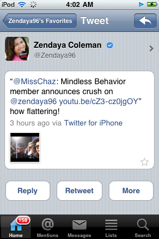  What Zendaya Coleman کہا about Mindless Behavior