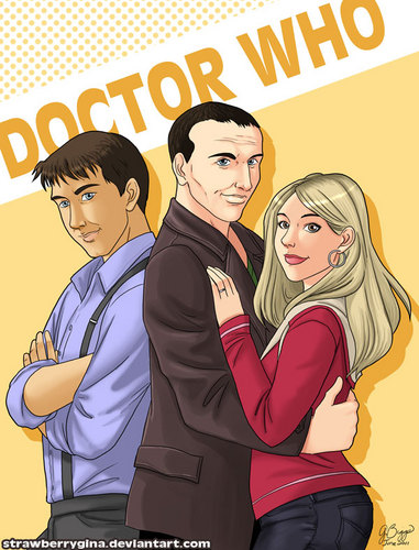  9th doctor with Rose and Jack
