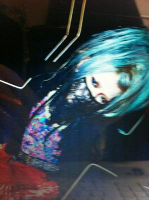 Aoi with Blue hair!