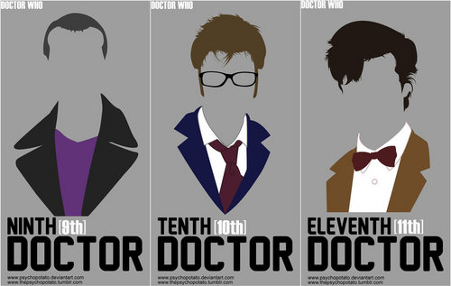  Doctor who: 9th, 10th and 11th Doctor