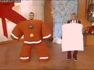  Justin Timberlake Dancing as a Gingerbread Man