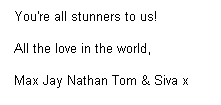  TW Called Us All Stunners! (I Will ALWAYS Support TW No Matter What :) 100% Real ♥