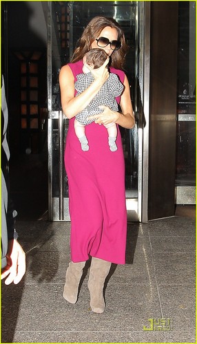  Victoria Beckham & Baby Harper Hit NYC