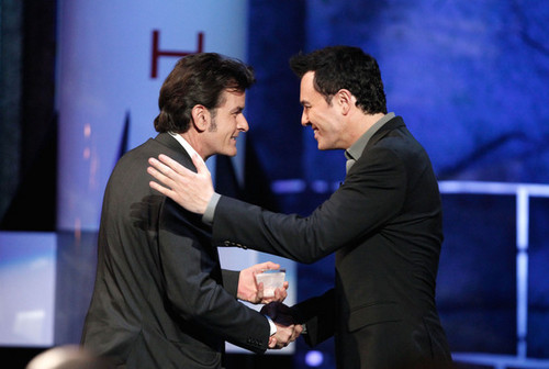Seth MacFarlane & Charlie Sheen @ the Comedy Central Roast Of Charlie Sheen