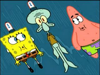  patrick,spongebob and squidward