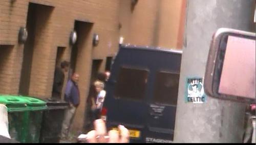  Louis, Zayn, Harry and Nial pointing and waving at me & my friend!