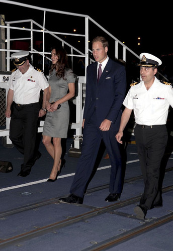  Prince William and Kate Middleton on the HMCS Montreal