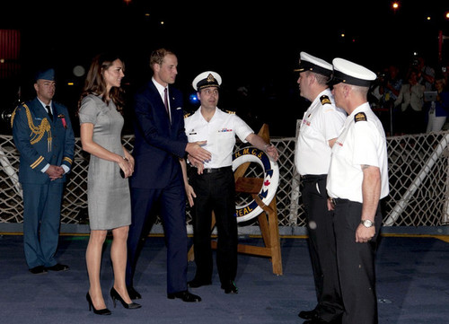  Prince William and Kate Middleton on the HMCS Montreal