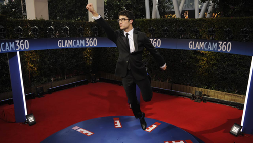  Darren Criss Flying for the Emmys GlamCam