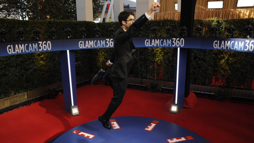  Darren Criss Flying for the Emmys GlamCam
