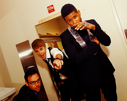  Usher and Justin Bieber <3
