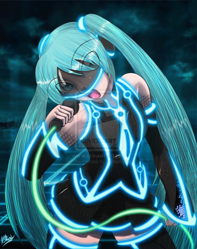  miku in the grid