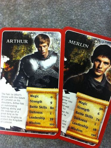 Merlin and Arthur Top Trumps