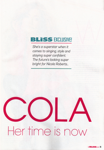 New Scans: Nicola in 'Bliss' Magazine [October 2011]
