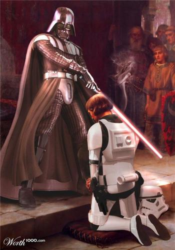  estrella Wars-Masterpiece: Darth Vader and Luke