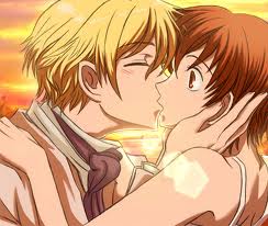 Tamaki and Haruhi kiss