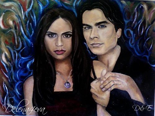  Twin flames - Delena painting (oil on canvas)