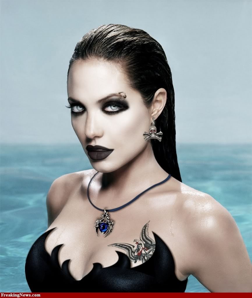 Gothic Angelina Jolie makeover