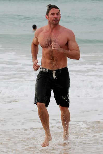 Hugh Jackman goes for a swim in the ocean - Hugh Jackman Photo ...