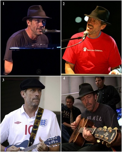 Hugh Laurie at various moments 