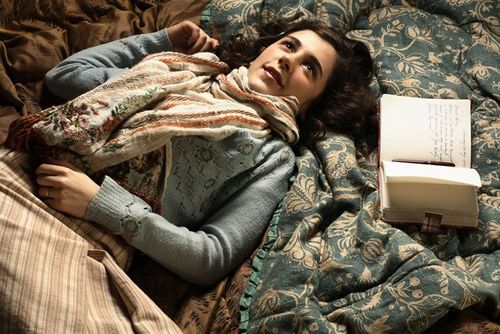  On bed with Diary as Anne