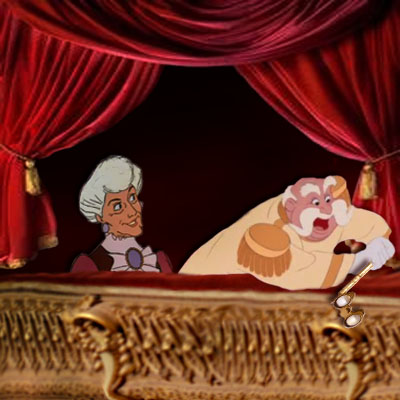 Prince charming's father and Madame from the Aristocats