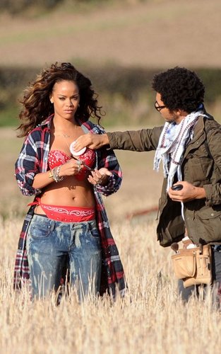  Рианна shooting her "We Found Love" video in County Down, Northern Ireland
