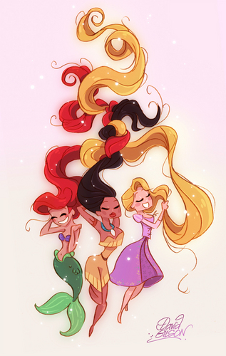  Disney Girls': Ariel Pochatonta and Rapunzel