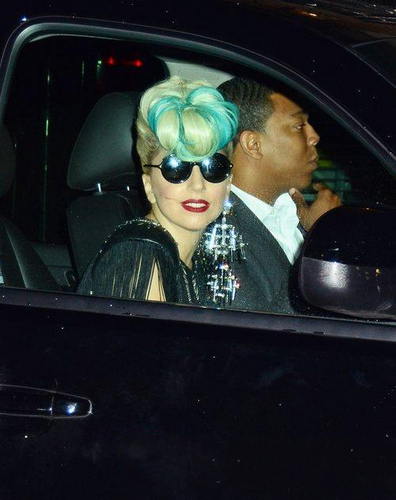  Gaga leaving Sting‘s সঙ্গীতানুষ্ঠান in NYC