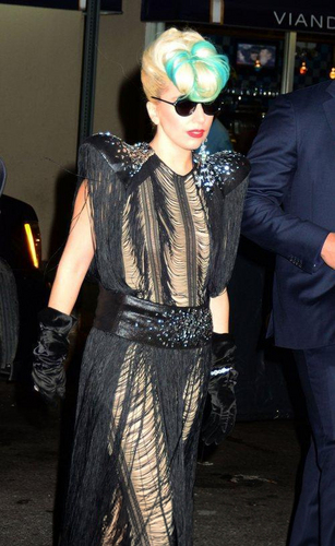 Gaga leaving Sting‘s concert in NYC