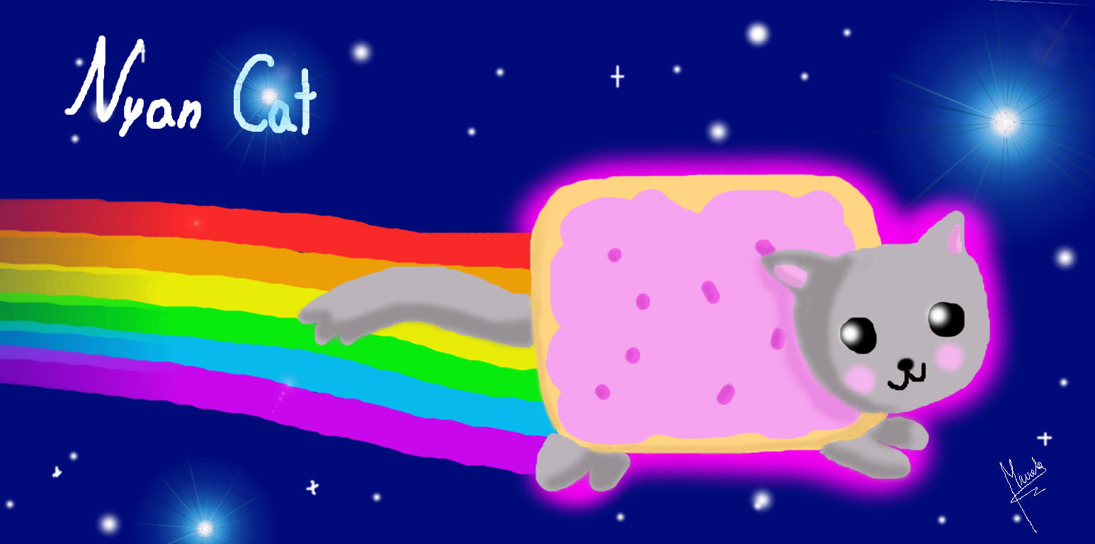 I drew the Nyan cat! ^^