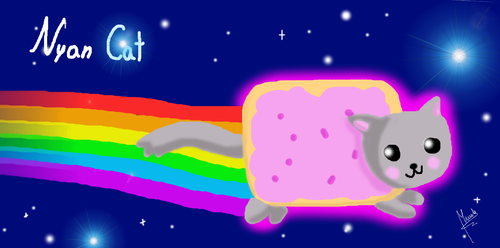 I drew the Nyan cat! ^^