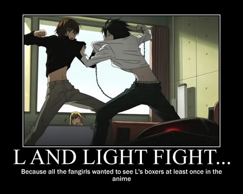  L（デスノート） and light fight