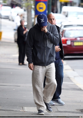  Leo enjoys a stroll along oxford rua in Sydney, Australia