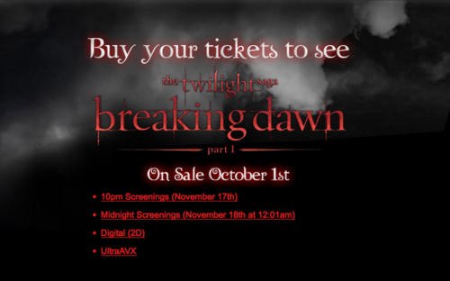  Order Breaking Dawn Tickets